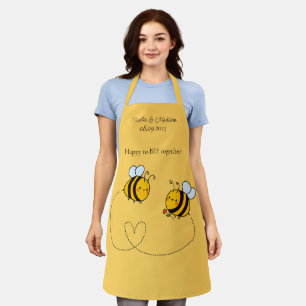 Tablier Texte personnalisé Happy Love Bees