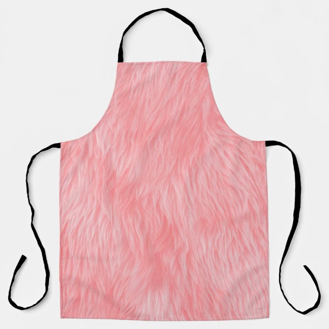 Tablier Texture de la fourrure de laine rose souple (Recto)