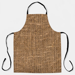 Tablier Texture de toile de lin Brown