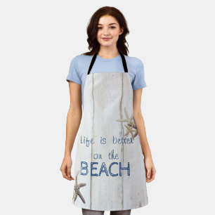 Tablier Texture en bois adorable, Épée, Plage