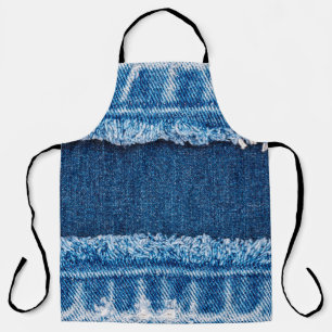 Tablier Texture en tissu de jean denim bleu