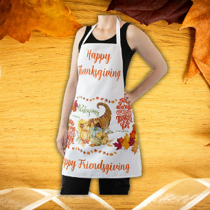 Tablier Thanksgiving Friendsgiving Automne sur blanc