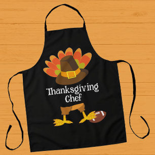 Tablier Thanksgiving Turquie Football Chef Personnalisé