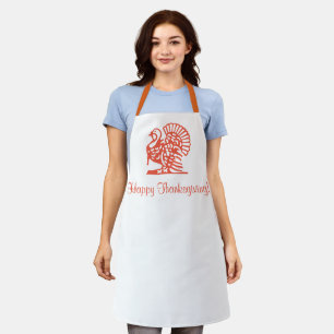 Tablier Thanksgiving Turquie Orange tout-en-dessus impress