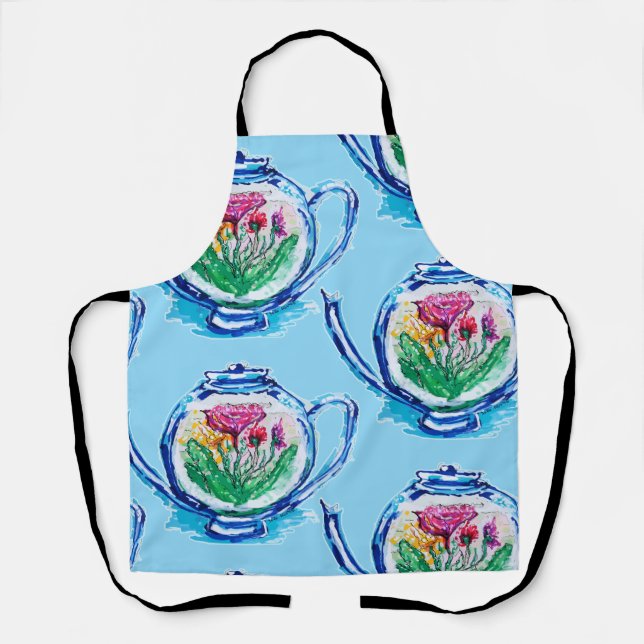 Tablier Théière à fleurs (Recto)