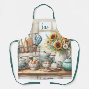 Tablier Théière personnalisée pour la cuisine rétro