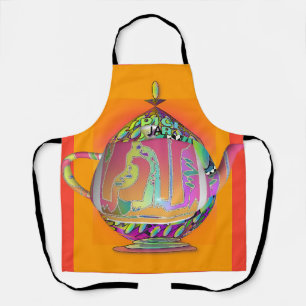 Tablier Théière Pot à Épices Cadeau pour Chef Cuisine