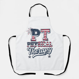 Tablier Thérapie physique patriotique conception de t-shir