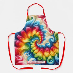 Tablier Tie-Dye Psychédélique Arc-en-Ciel
