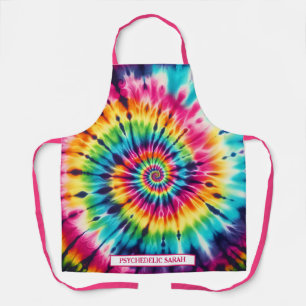 Tablier Tie-Dye Psychédélique Arc-en-Ciel