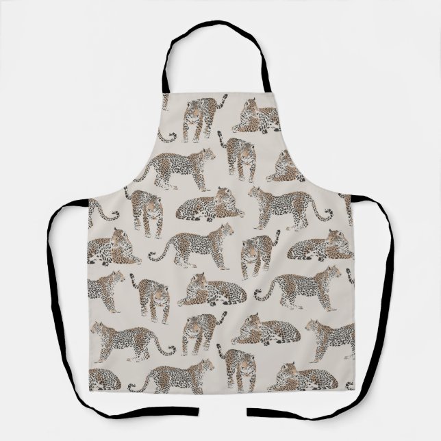 Tablier Tiger animal rose moderne (Recto)