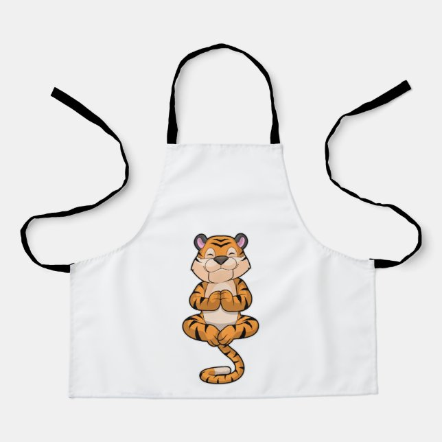 Tablier Tigre au Yoga Fitness (Recto)