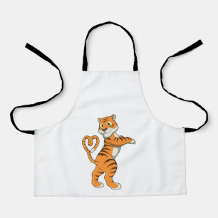 Tablier Tigre avec coeur