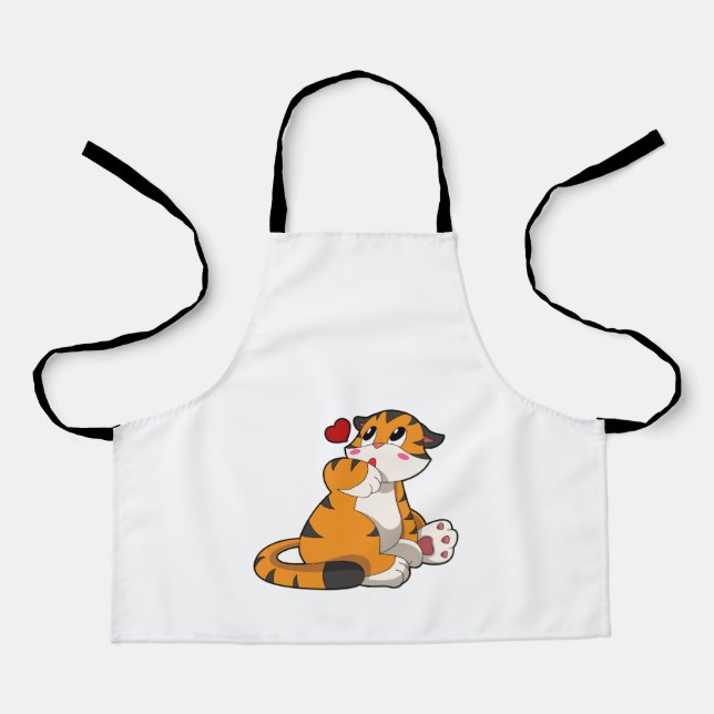 Tablier Tigre avec coeur (Recto)