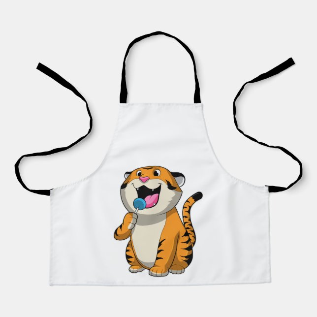 Tablier Tigre avec Lollipop (Recto)