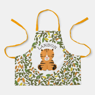 Tablier Tigre Botanique Vert Enfants