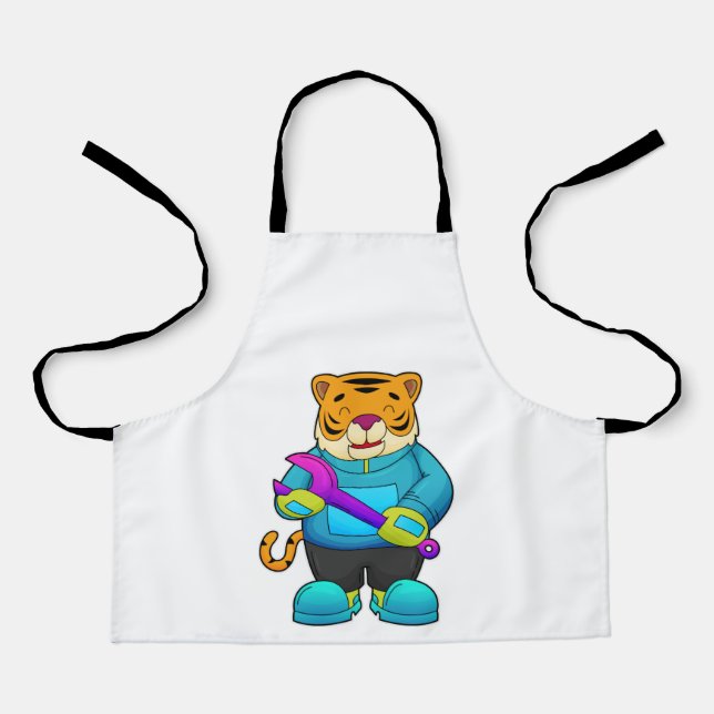 Tablier Tigre comme mécanique avec clé (Recto)