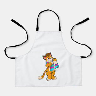 Tablier Tigre en hiver avec Écharpe