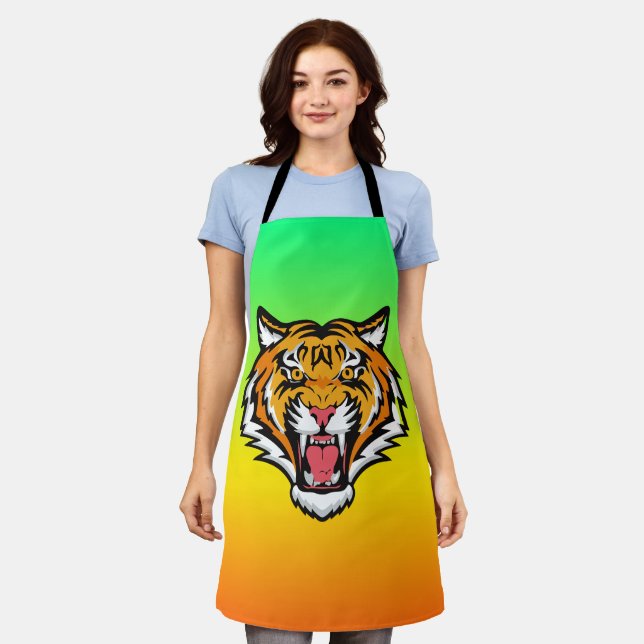 Tablier Tigre torche tête-25818 (Porté)