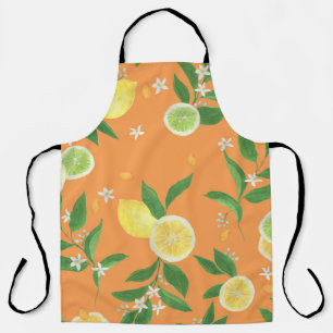 Tablier Tissu d'aquarelle en agrumes