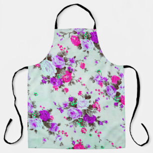 Tablier Tissu floral vintage, Fragment du rétro coloré