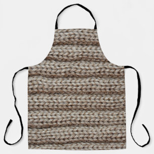 Tablier Tissu tricoté plat, texture marron.