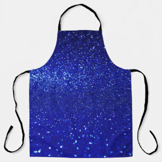 Tablier Toile de Parties scintillant bleu chatoyant