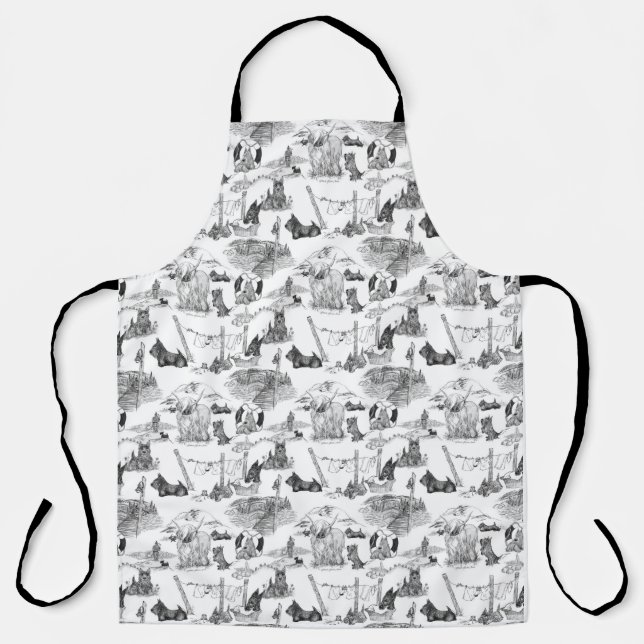 Tablier Toile noire de Terrier en ÉCOSSE (Recto)
