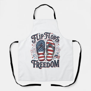 Tablier Tongs Liberté Design de T-shirt d'été patriotique_