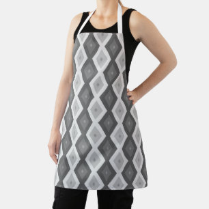 Tablier Tons de motif de diamant gris