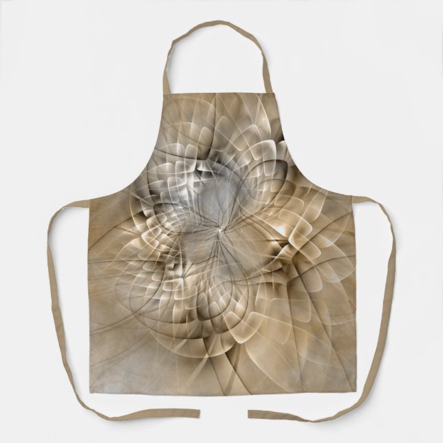 Tablier Tons Terre Abstrait Art fractal moderne Texture (Recto)