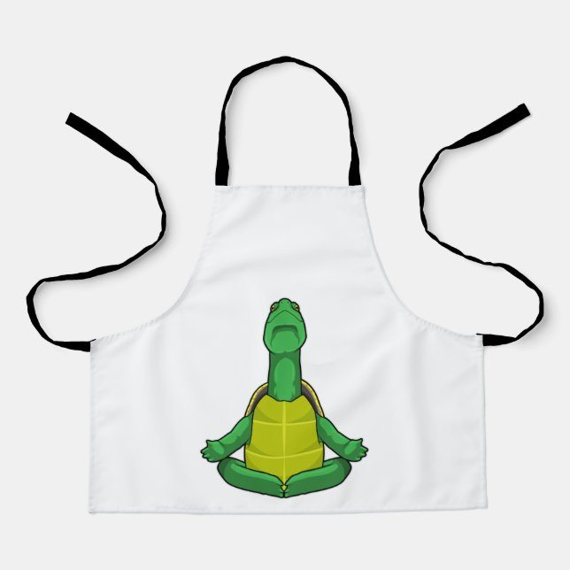 Tablier Tortue à la méditation de Yoga (Recto)
