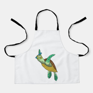 Tablier Tortue à la plongée avec tuba