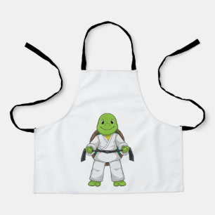 Tablier Tortue aux arts martiaux avec ceinture noire