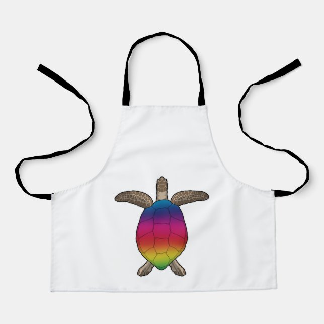 Tablier Tortue aux couleurs arc-en-ciel (Recto)