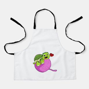 Tablier Tortue avec balle de laine