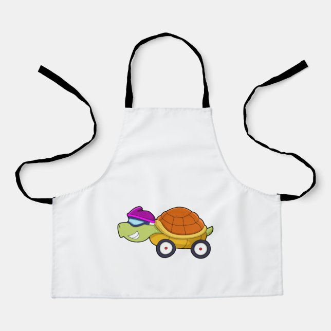 Tablier Tortue avec coquille comme voiture (Recto)