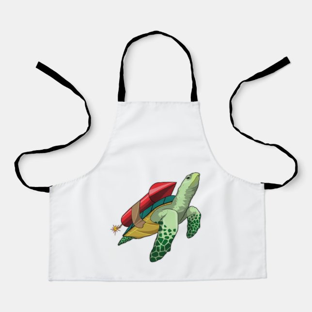 Tablier Tortue avec fusée (Recto)