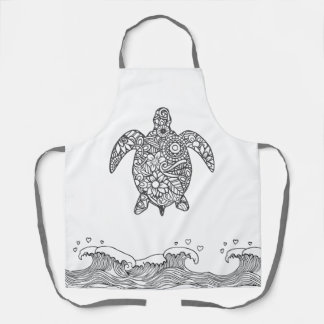 Tablier Tortue de mer Mandala