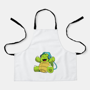 Tablier Tortue en musique avec casque