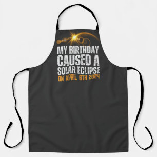Tablier total solaire éclipse drôle anniversaire 4-8-2024 