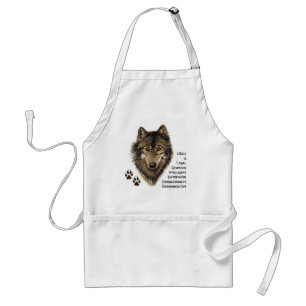 Tablier Totem de loup, symbole animal de guide