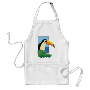 Tablier Toucan dans la fenêtre