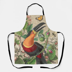 Tablier Toucan Jungle Oiseau Tropical Beau Antique