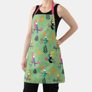 Tablier Toucans et perroquets