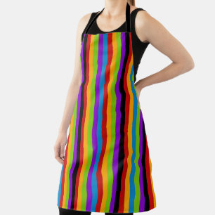 Tablier Touch of Black Rainbow Stripe