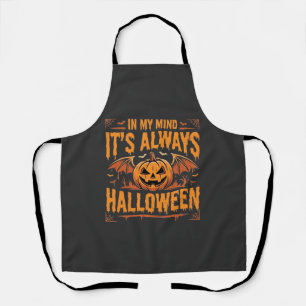 Tablier Toujours citrouille de chauve-souris de Halloween 