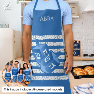 Tablier Toupie personnalisée Hanukkah Abba Papa