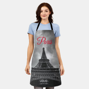 Tablier Tour Eiffel Noir Blanc Paris Voyage en Europe