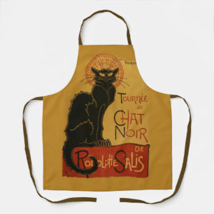 Tablier Tournee de Conversation Noir Chat noir